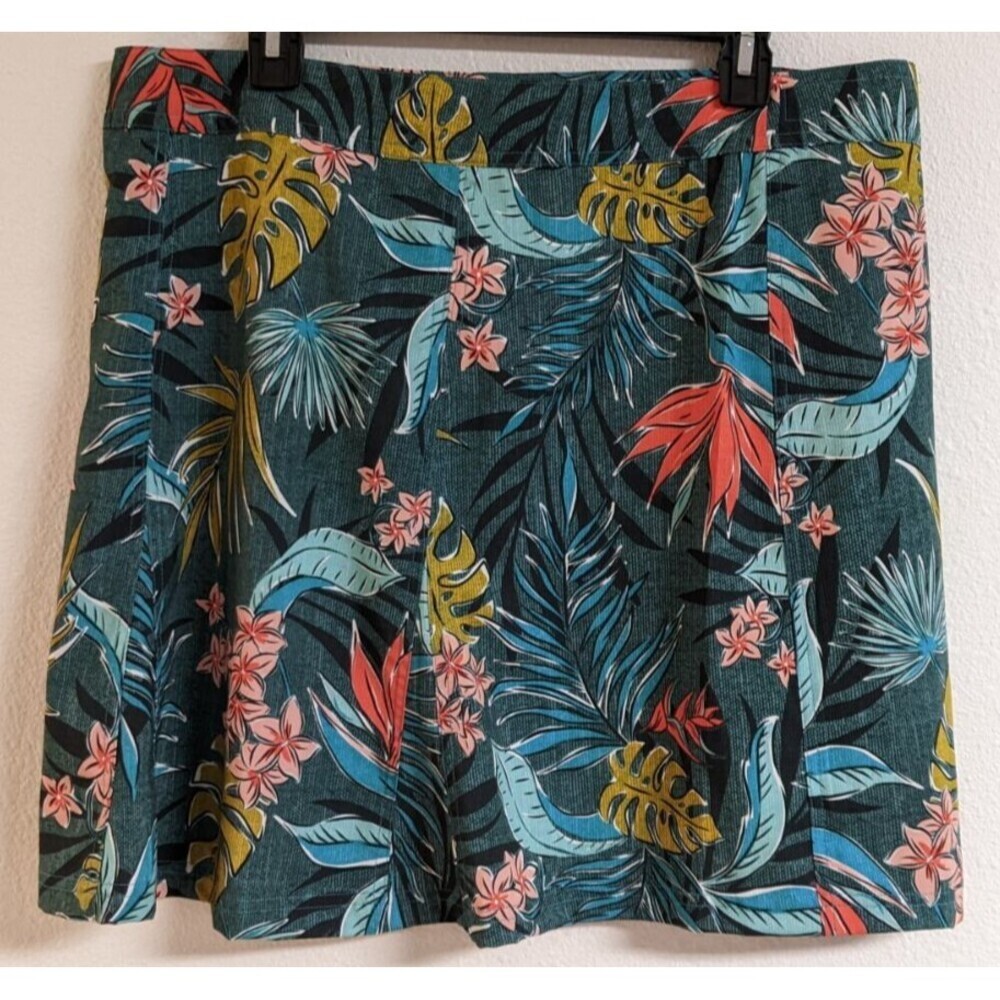 NEW~Women's RIP SKIRT Floral Hawaiian Print Adjustable Waist Wrap Skirt Size XL - Picture 4 of 6